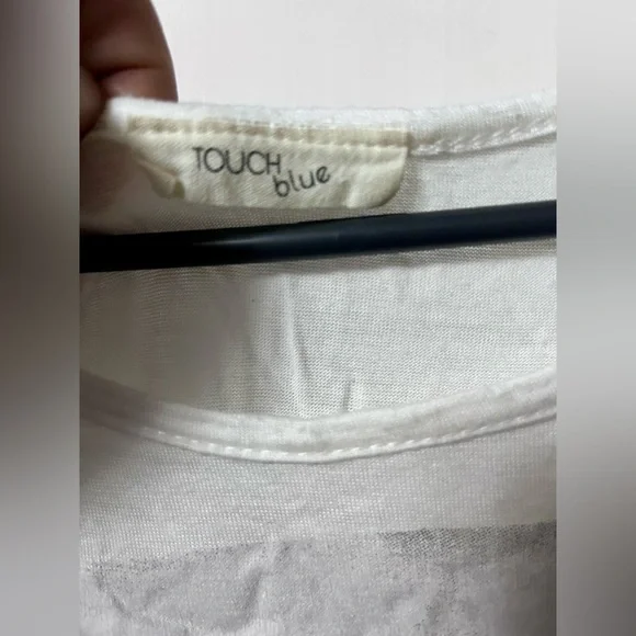 White Paris Love Cropped High Low Short Sleeve T-Shirt - Picture 6 of 6